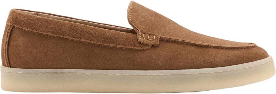 Mango Man suède loafers cognac
