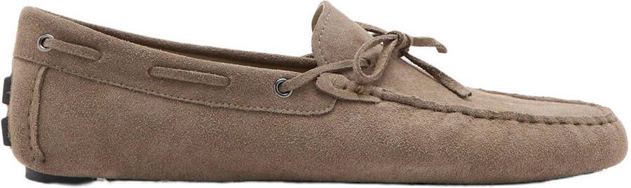Mango Man suède mocassins taupe