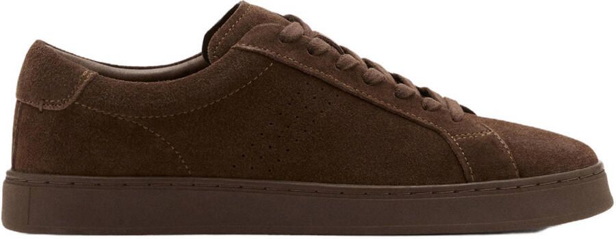 Mango Man suède sneakers bruin