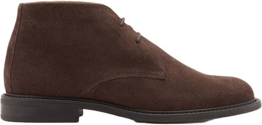Mango Man suède veterboots bruin