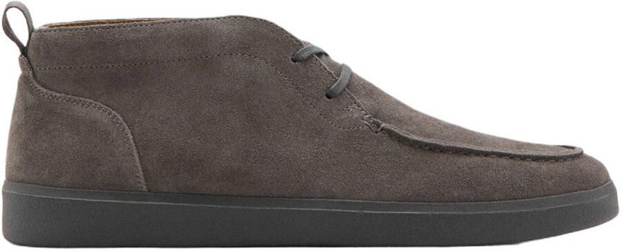Mango Man suède veterboots grijs