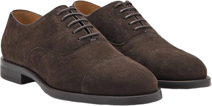 Mango Man suède veterschoenen donkerbruin - Foto 3