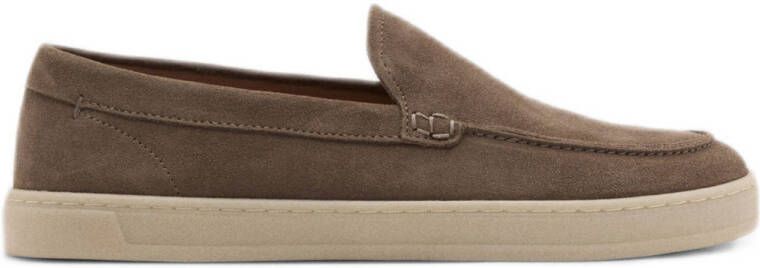 Mango Man suède loafers bruin