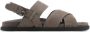 Mango Man suède sandalen grijsbruin - Thumbnail 1