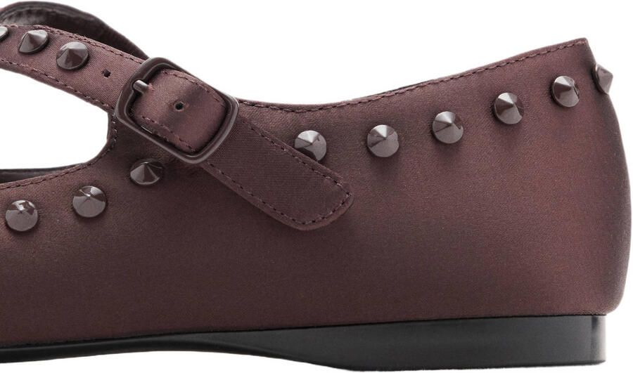 Mango ballerina's met studs donkerbruin - Foto 3