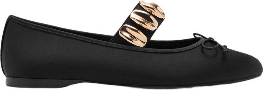 Mango ballerina's met studs zwart