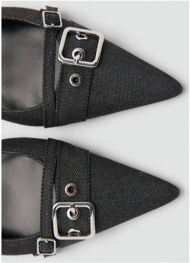 Mango denim slingback pumps donkerblauw - Foto 2