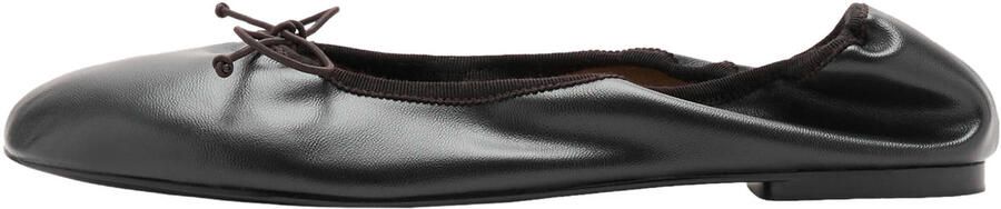 Mango imitatieleren ballerina's donkerbruin - Foto 3