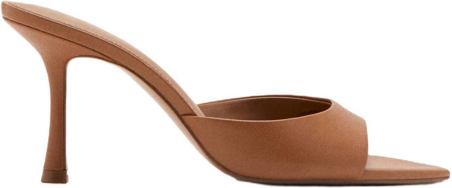 Mango imitatieleren leren muiltjes cognac