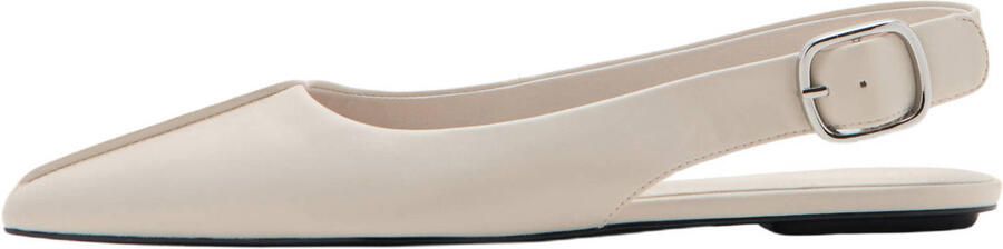 Mango imitatieleren loafers ecru - Foto 3