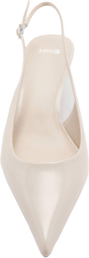Mango imitatieleren pumps met hak ecru - Foto 2