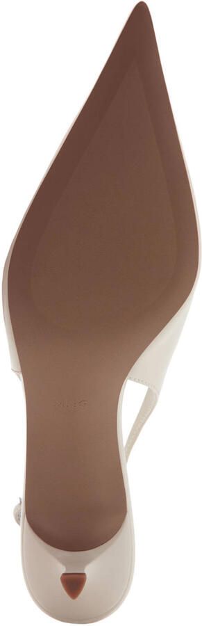 Mango imitatieleren pumps met hak ecru - Foto 3