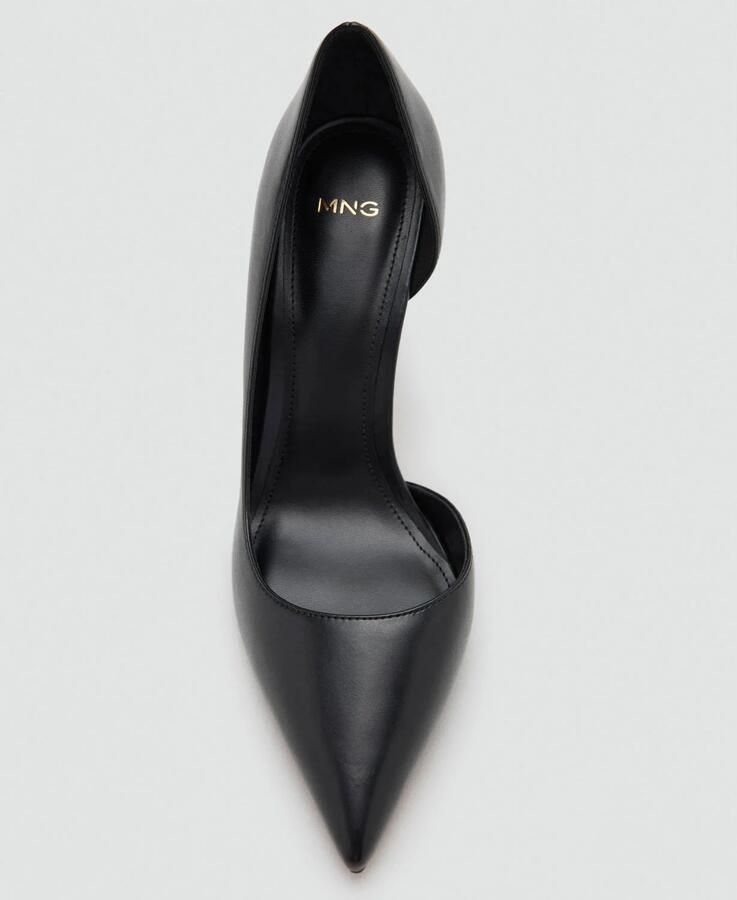 Mango imitatieleren pumps met naaldhak zwart - Foto 2