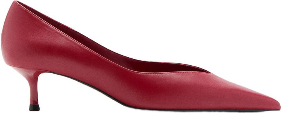 Mango imitatieleren pumps rood