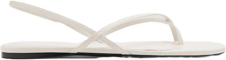 Mango imitatieleren sandalen ecru - Foto 3