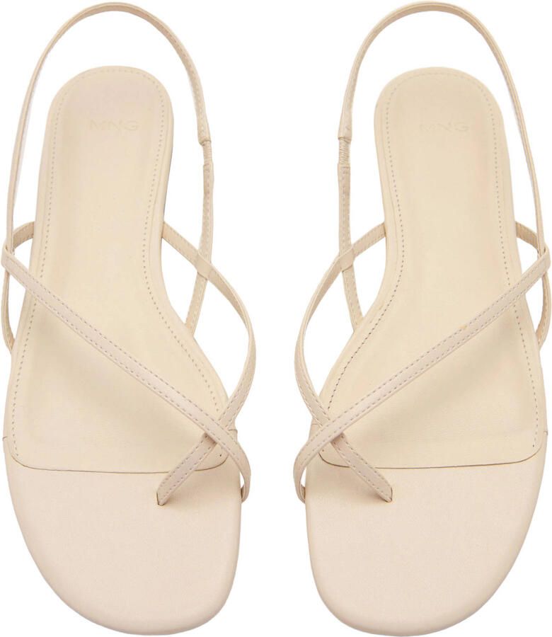 Mango imitatieleren sandalen ecru - Foto 2