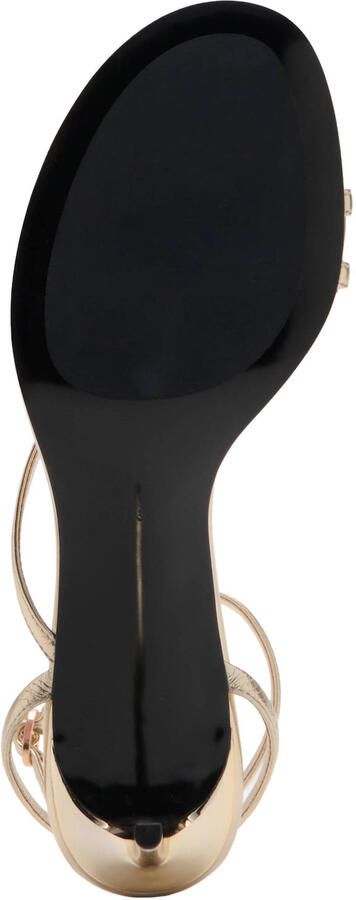 Mango imitatieleren sandalen met naaldhak goud - Foto 2