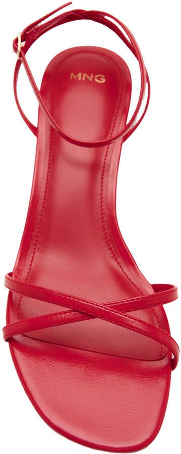 Mango imitatieleren sandalen rood - Foto 3