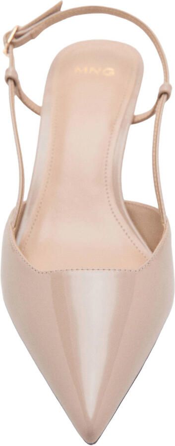 Mango imitatieleren slingback pumps beige - Foto 2