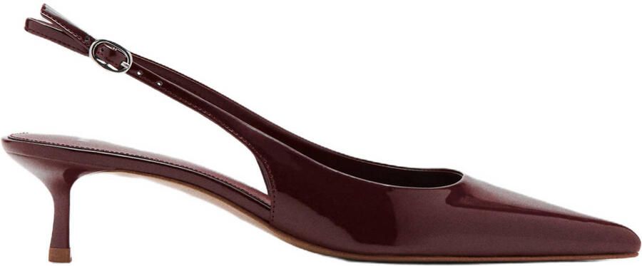 Mango imitatieleren slingback pumps met hak bordeaux