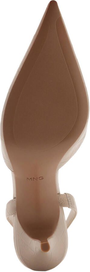 Mango imitatieleren slingback pumps met hak en dierenprint beige - Foto 3