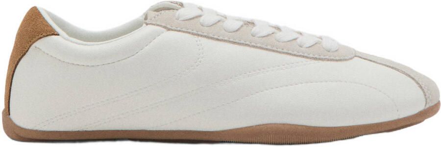 Mango imitatieleren sneakers wit