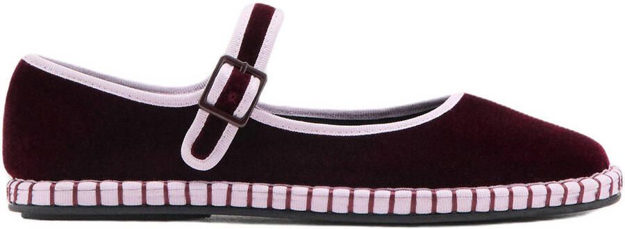 Mango Kids ballerina's donkerrood lichtroze