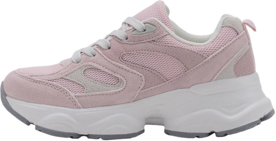Mango Kids chunky suède sneakers lichtroze - Foto 3
