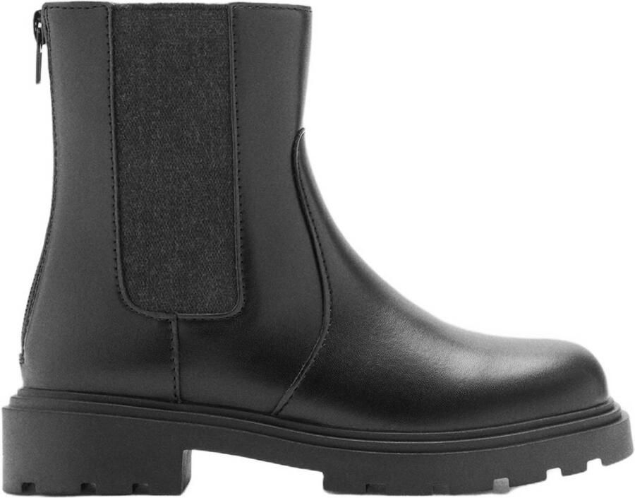 Mango Kids enkelboots met profielzool zwart