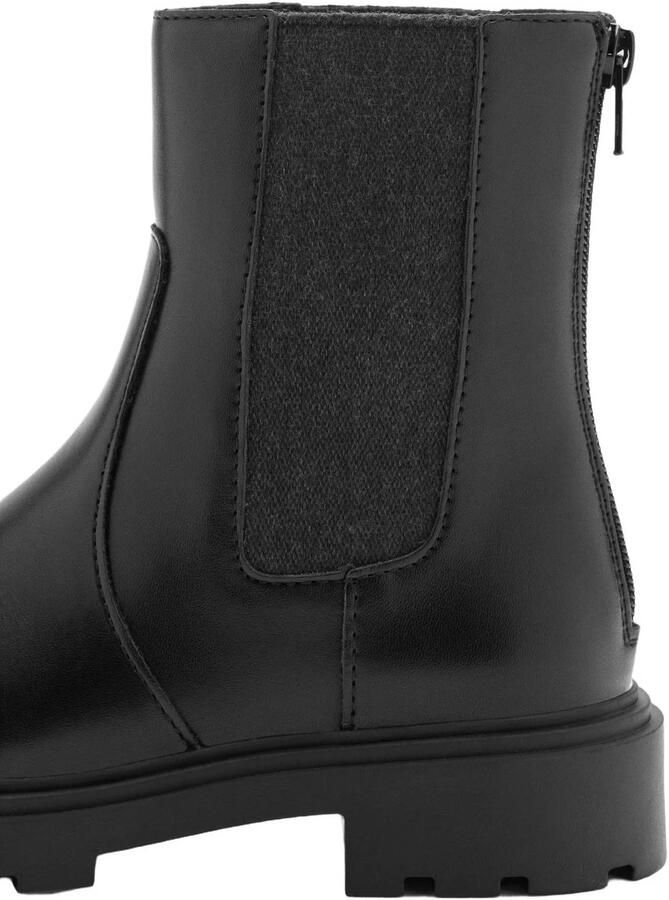 Mango Kids enkelboots met profielzool zwart - Foto 2