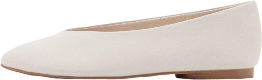 Mango Kids imitatieleren leren ballerina's naturel wit - Foto 3