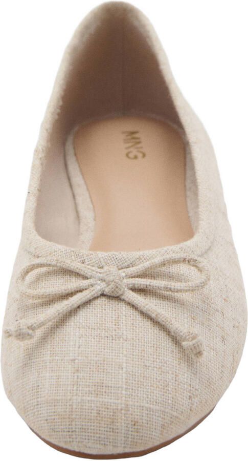 Mango Kids katoenen ballerina's beige - Foto 3