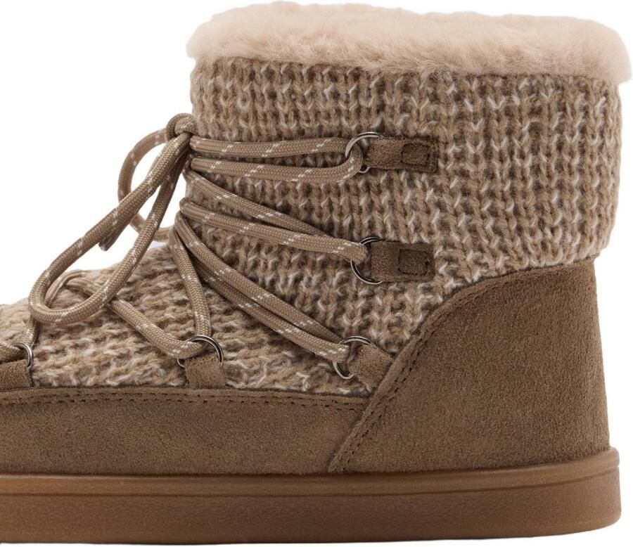 Mango Kids katoenen snowboots bruin Snowboot van - Foto 3