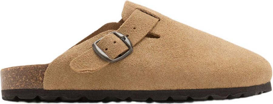Mango Kids leren clogs camel