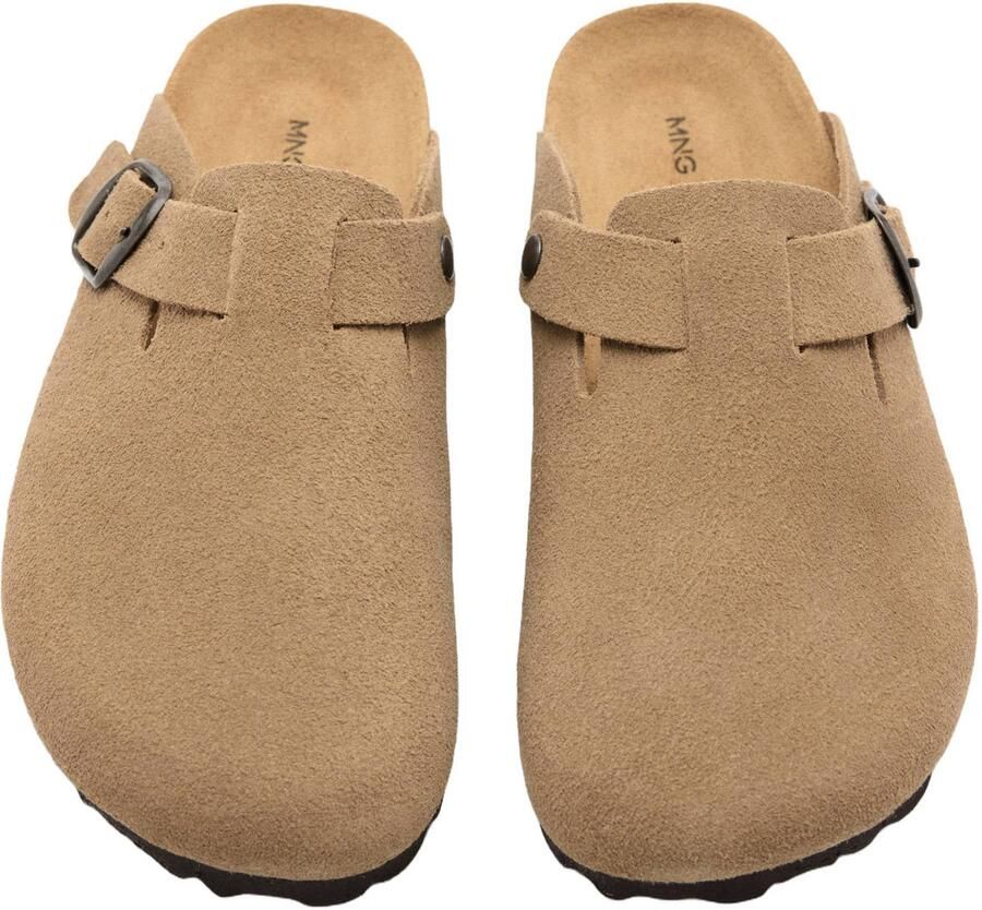 Mango Kids leren clogs camel - Foto 2