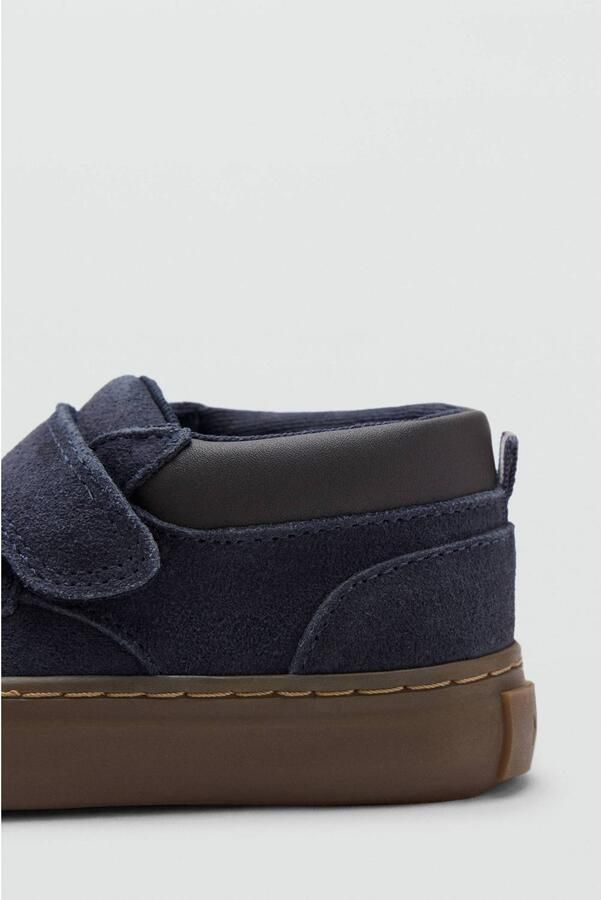 Mango Kids leren enkelboots marineblauw - Foto 3