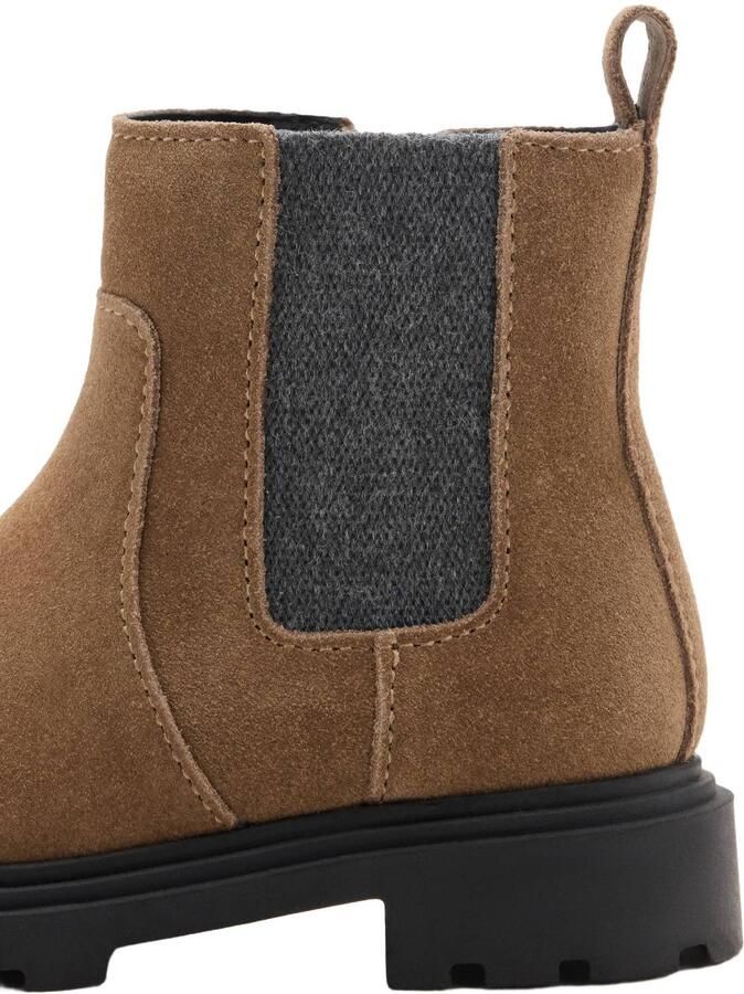 Mango Kids leren enkelboots met profielzool bruin - Foto 3