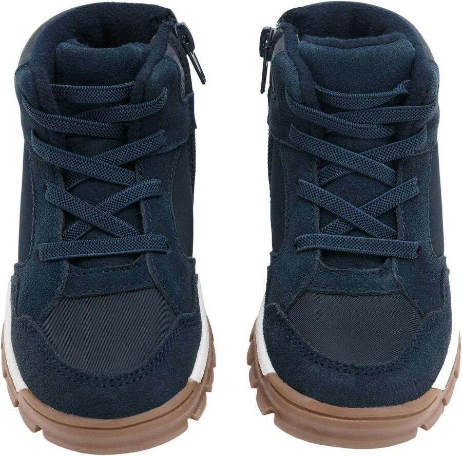 Mango Kids leren enkelboots met profielzool donkerblauw Jongens Leer (14 8cm) - Foto 2