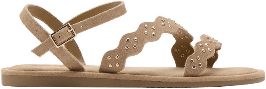 Mango Kids leren sandalen bruin