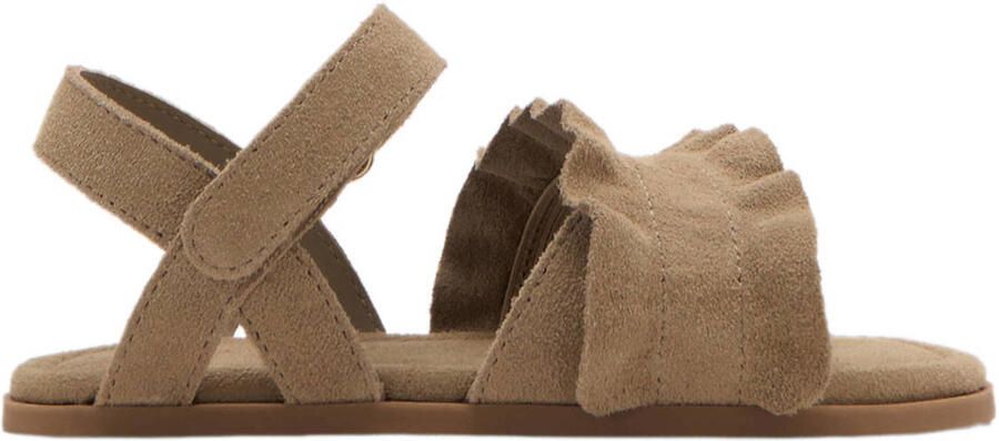 Mango Kids leren sandalen bruin