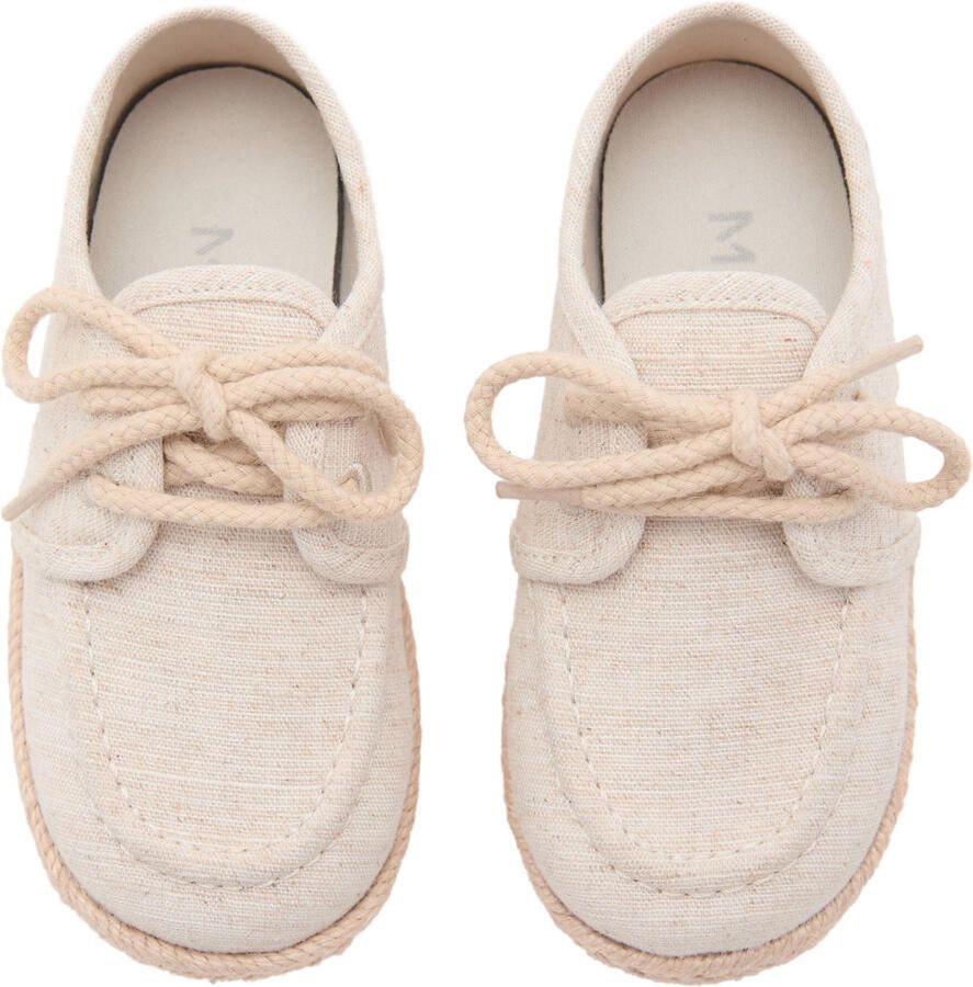 Mango Kids leren veterschoenen beige - Foto 2