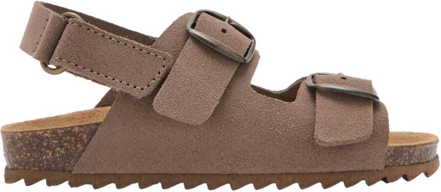 Mango Kids Peuter Kleuter leren sandalen bruin
