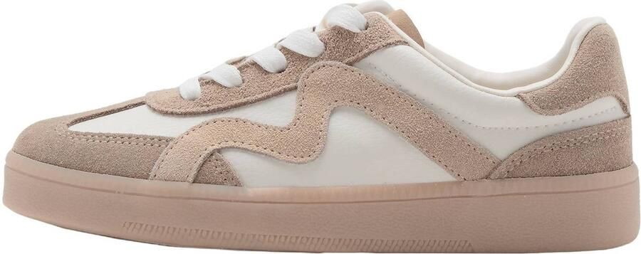 Mango Kids sneakers beige wit Meisjes Imitatieleer - Foto 2