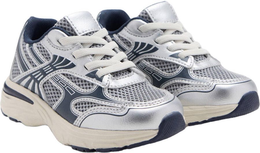 Mango Kids sneakers donkerblauw zilver - Foto 3