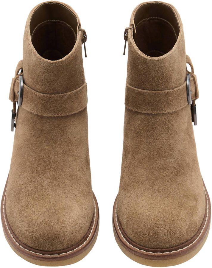 Mango Kids suède enkelboots lichtbruin - Foto 3