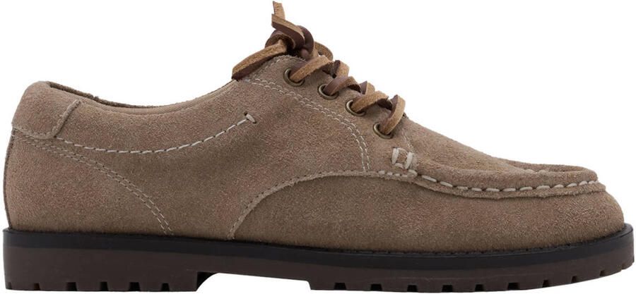 Mango Kids suède veterschoenen taupe