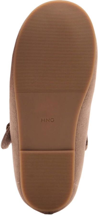 Mango Kids suèdelook ballerina's lichtbruin - Foto 3