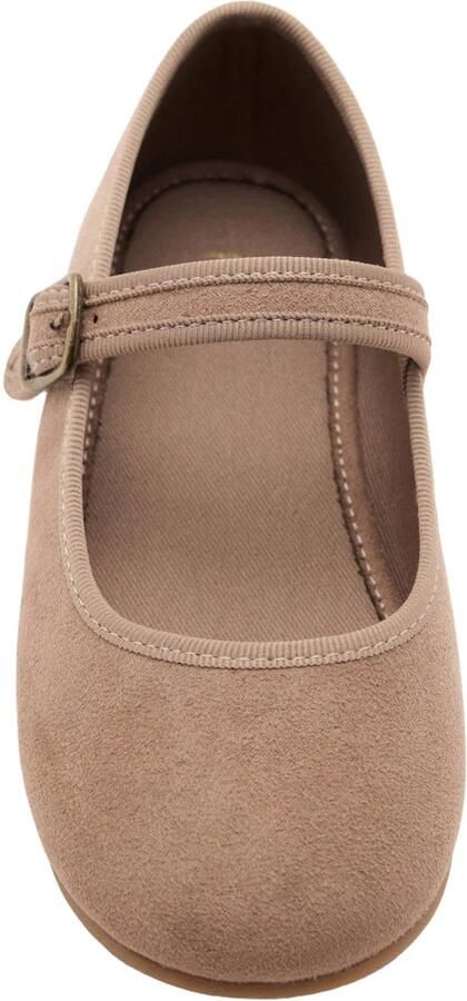 Mango Kids suèdelook ballerina's lichtbruin - Foto 2