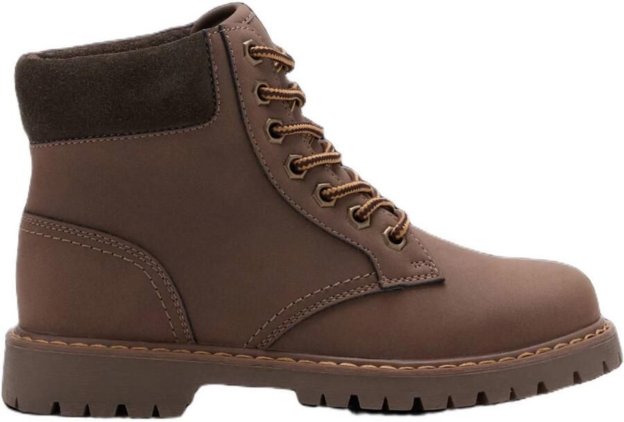 Mango Kids veterschoenen met profielzool donkerbruin
