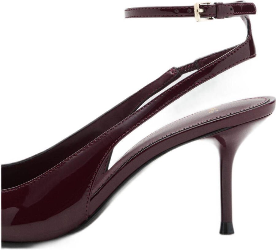 Mango lak pumps bordeaux
